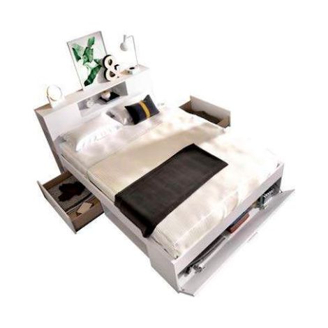 LANKA Cama compacta blanco 140 (1/4)