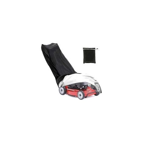 Housse de tondeuse à gazon 210D en polyester pour tondeuse, avec cordon de serrage et sac de rangement (1,9 m 0,6 m x 1,1 m) (1/5)