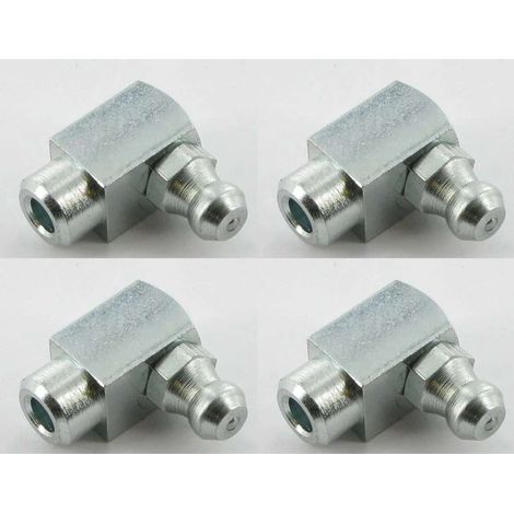 4x graisseur à frapper M8 angle 90 ° embout graissage pompe à graisse manuelle hydraulique tracteur engin agricole tractopelle