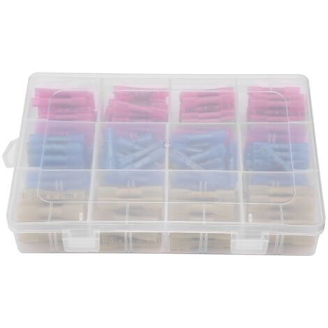 Kit de 200 connecteurs bout à bout thermorétractables isolés, étanches, pour fils électriques (1/5)