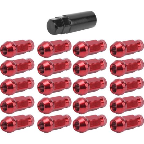écrous de roue en acier allié 50BV30, filetage M12x1, 5, haute résistance, remplacement rouge pour Mazda, 20 pièces (1/5)