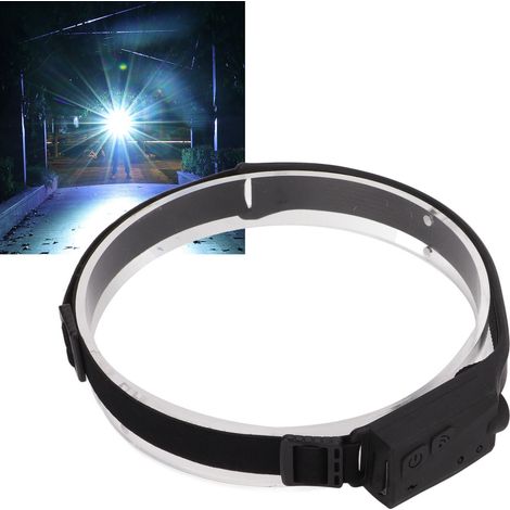 Lampada frontale a induzione LED da 10 W, lampada frontale a LED COB ricaricabile a 270°, lampada frontale portatile ricaricabile tramite USB per corsa notturna, pesca, DUBUNS (1/5)