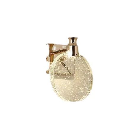 Applique Murale Cristal, Luminaire Mural Interieur de Style Nordique de Luxe, Lampe Murale Ronde Créatif pour Chambre, Chevet, Salon, Salle de Bain, Commode, Couloir (Or, Grand) [Classe énergétique F] (1/5)
