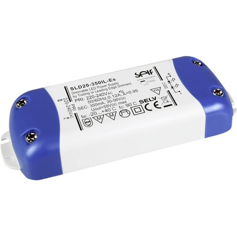 Self Electronics SLD30-600IL-ES Driver de LED à courant constant 30 W 600 mA 25 - 50 V/DC dimmable, montage sur des sur