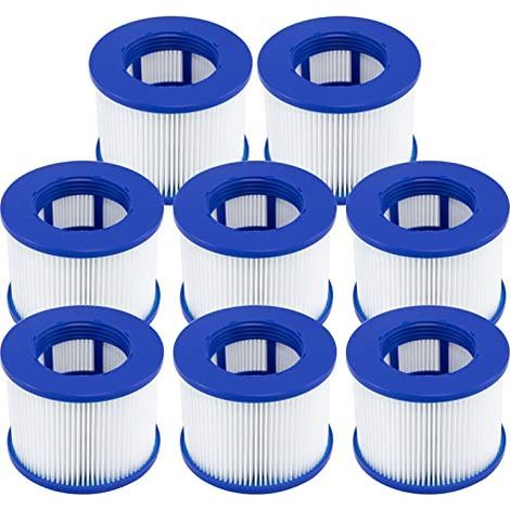 Filtre Spa a Visser, Cartouche filtrante pour Clever Spa,Filtre 75 x 100 mm,Cartouche filtrante pour Spa, 8pcs (1/5)