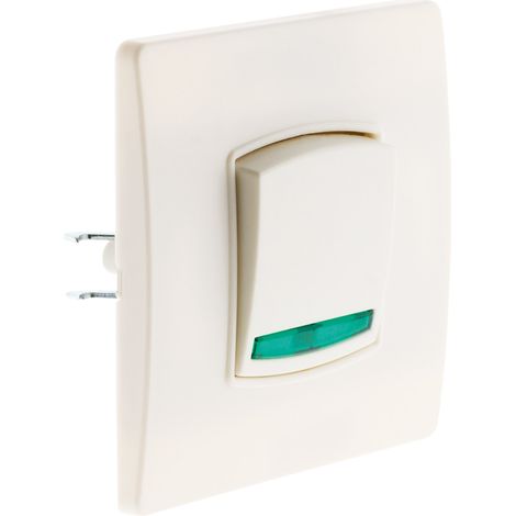Zenitech – Bouton poussoir à voyant lumineux encastrable – 2300W sous 230V – Bornes automatiques fiables – Certifié NF et CE