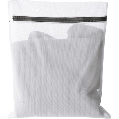 Sac de linge maille polyesters lavable fermeture zip pour soutien-gorge sous-vetements lingerie 40 x 50 cm (1/5)