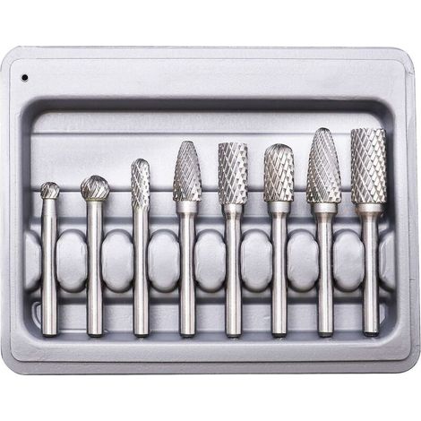 Fresas rotativas , fresas de tungsteno de doble corte, 8 piezas de fresas rotativas de carburo de tungsteno de doble corte