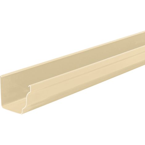 First Plast – Profilé gouttière PVC carré 4 m – Raccord pour gouttière – Résistant aux intempéries – Montage facile par collage ou joints (1/5)