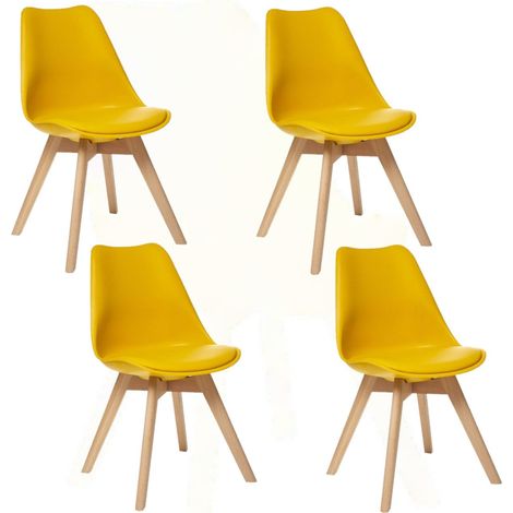 Lot de 4 Chaises design scandinave Baya (1/4)