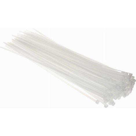 TrAdE Shop Traesio - Set 100pz Fascette Serracavo Autobloccanti In Nylon Bianco 4.8 X 300mm 48-300-b - (1/3)