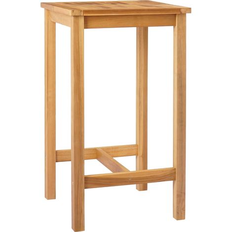 Bar Table Natural 60 x 60 x 105 cm Solid-Teak vidaXL