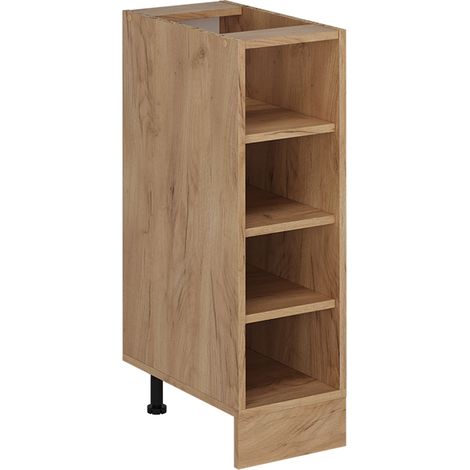 Küchenregal R-Line, Goldkraft Eiche, 25 cm ohne Arbeitsplatte, Vicco