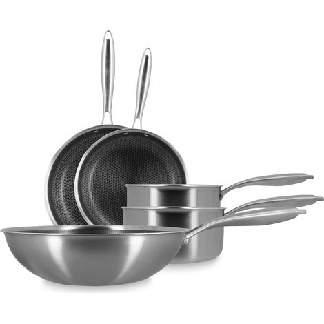 Set de 5 pièces revêtu en acier inoxydable, TRINOX