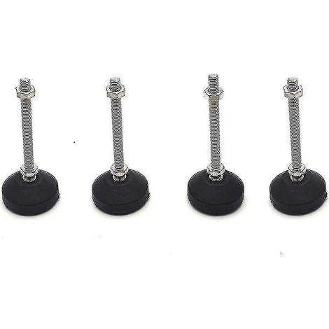 Quatre roulettes réglables pour meubles M8x50mm, avec une base ronde antidérapante en nylon renforcé. (1/5)