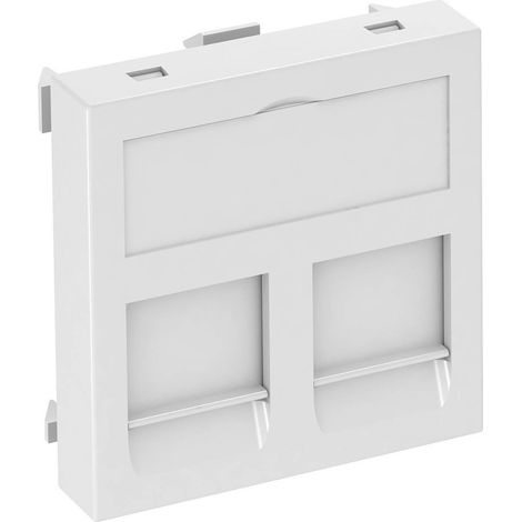 OBO Bettermann Soporte de tecnología de datos para 2 módulos de conexión tipo B 45x45mm Policarbonato blanco puro RAL 9010, 6119208