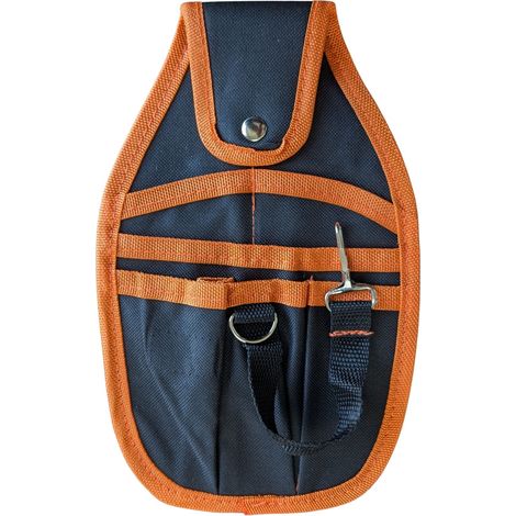 Porta Attrezzi da Cintura Professionale in Nylon, Marsupio Portautensili 6 Tasche con Clip, D-Ring e Passante per Elettricisti, Idraulici, Manutentori