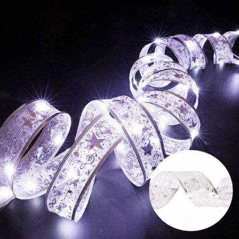 Christmas Lights, Christmas Lights, 16ft/5m, for Christmas Tree Decorations, for New Year's Eve, Party, Wedding Gazebo, Christmas Tree Decorations, Canopy Decoration (Silver White Light)