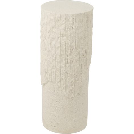 Sellette Déco en Résine "Rocky" 60cm Blanc (1/5)