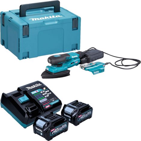 Makita BO 006 CGD201 Ponceuse delta sans fil 40 V max. 100 x 150 mm 3,0 mm course Brushless + 2x batterie 2,5 Ah + chargeur + Makpac (1/5)