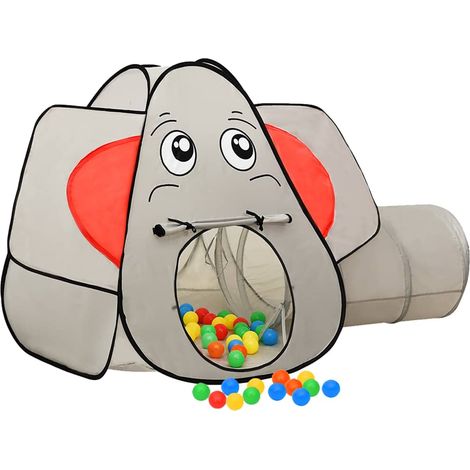 Tente enfant et Tunnel, Tente à Balles, 250 balles Éléphant Gris 174x86x101cm OIB3662E (1/5)