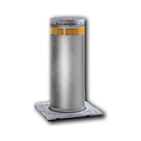 Faac – Bollard fixe 800mm – Cylindre diamètre 275mm – Traitement cataphorèse gris foncé – Résistance 128.000 J – Lampe clignotante LED intégrée