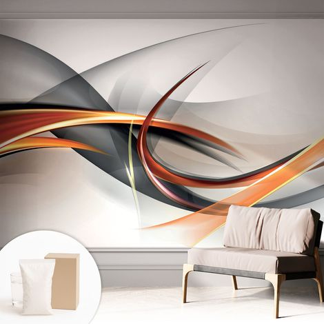 Carta Da Parati In Vlies Decorativa Per Pareti - Con Motivi Moderni - Con Colori Intensi - Per Ufficio Dinamica astratta 312x219 cm (1/5)
