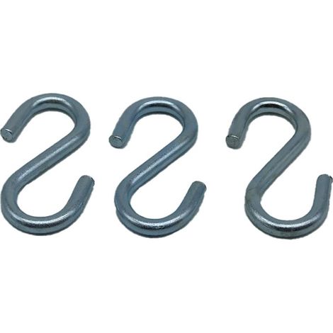 Confezione da 4 unità. Forma a gancio S 40 Elettroerosione zincata (1/2)