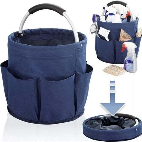 Seau à outils 17L, organisateur d'outils en toile pour l'organisation du seau, dessus portable multi-ouvert pour l'intérieur et le jardin (1/5)