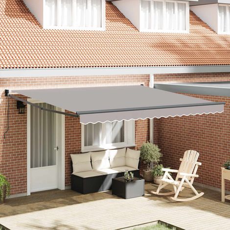Store banne-Auvent Rétractable Gris clair 400x300 cm (1/5)