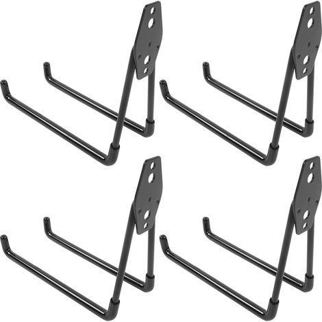 Lot de 4 crochets de garage pour fixation murale, support de rangement avec 2 rallonges. (1/5)