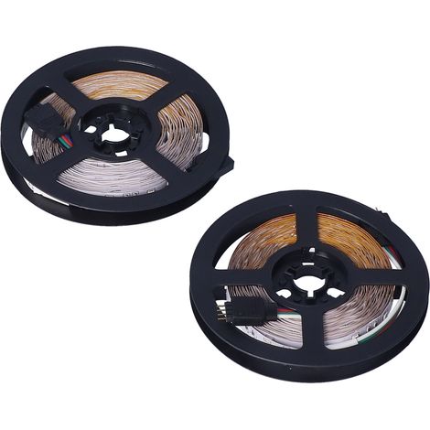 Bande LED RGB 3528 600 LED USB avec télécommande 44 touches pour décoration de fond TV, 10 m, prise US 100-240 V (1/5)