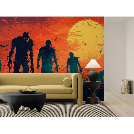Papier Peint Horreur - Aube Sanglante des Marcheurs - 150 x 250 cm (1/2)