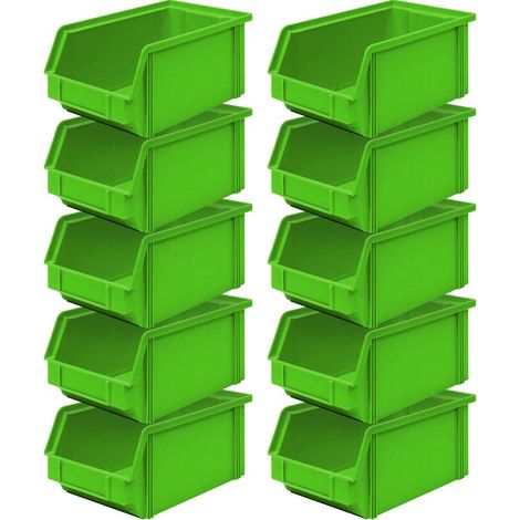 BRB 10x Sichtbox CLASSIC“ FB 4, LxBxH 230/200x140x122 mm, Inhalt 3,7 Liter, grün (Grün)