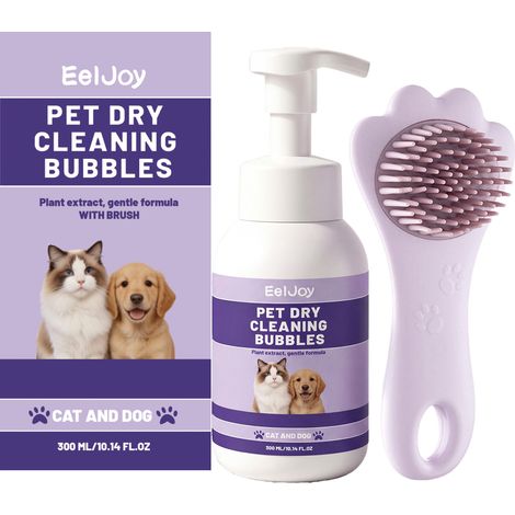 EELJOY Pet Shampoo with Brush - Suitable for Cats and Dogs, Removes Odors, Leaves Hair Smooth and Fresh, Conditions and Drys Quickly (1/5)