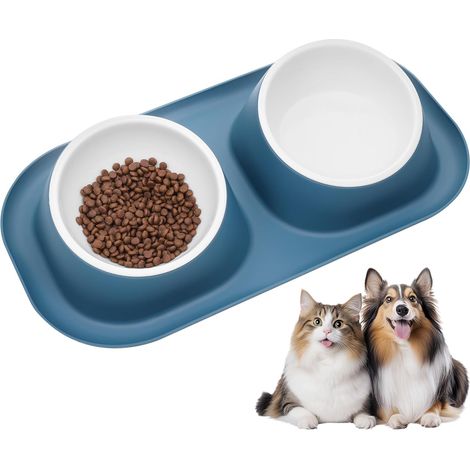 Gamelle de 800 ml Chat Et Chien bleu