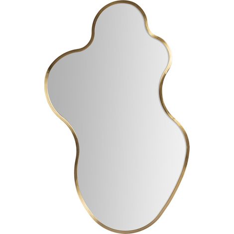 Miroir doré élégant style Art Déco en acier - Doré antique satiné luxueux (1/3)