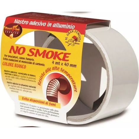 nastro adesivo best fire "no smoke" in alluminio colore bianco, 40 mm x 4 mt