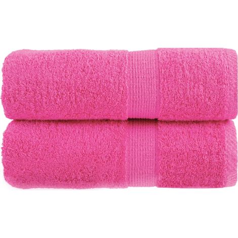 Serviettes d'invités haut de gamme SOLUND, lot de 2, roses, 30 x 50 cm, 600 g/m²