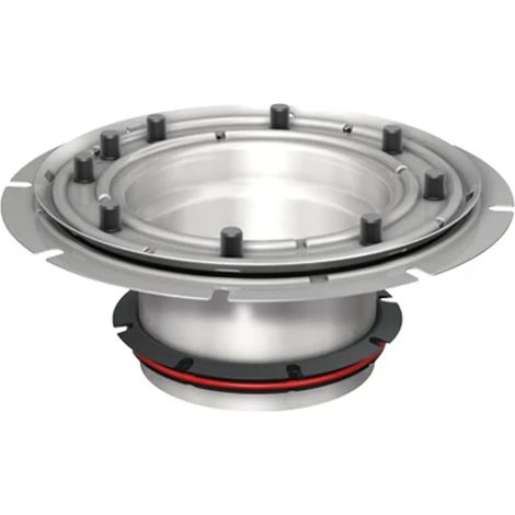 ACO Parte superior DN100 Acero inoxidable Brida de presión con anillo combinado, 9519.10.25