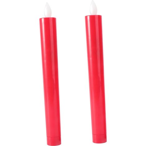 Bougies LED sans Flamme Rouge pour Décoration De Mariage Maison Vacillantes (1/5)