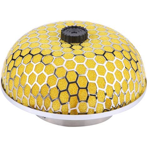 Dioche Air Filter, 7.6 cm Mushroom Air Filter, Car Air Intake Filter, Foam Filter, Universal High Flow Gauze (Yellow).