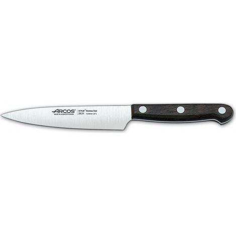 Couteau de chef Arcos Bois de rose - Prof 263100 acier inoxydable Nitrum et mango Bois de rose avec lame de 12 cm et housse de lame. (1/5)