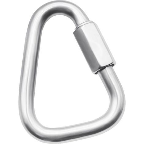 Set mit 1 robusten M12 Schnellverbindungsmusketon aus Edelstahl mit dreieckigen Verbindungsstücken und Schraubhaken (1/5)