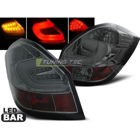 Paire de feux arriere Skoda Fabia 2 07-14 LED BAR fume (1/2)