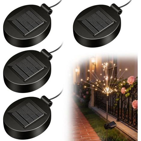 Lot de 4 couvercles de rechange pour lampes solaires, panneau LED étanche pour jardin, couvercle Cuneary (1/5)