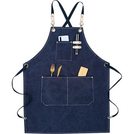 Tablier De Cow-Boy Imperméable Multifonction Avec Poches Pour Coiffeur Peintre Jardinier Homme Femme (1/4)