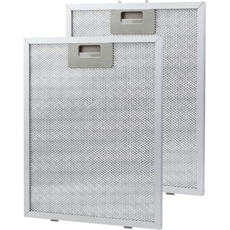 Filtre à Graisse Métallique Pour Hotte de Cuisine/Ventilation de Ventilateur D'extraction Argent 320 x 260 mm (Pack de 2)
