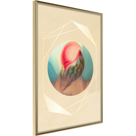 Affiche Murale Encadrée "Sound of the Sea" 30 x 42 cm Or