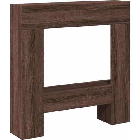 Cadre de cheminée chêne marron 81x18x82 cm bois d'ingénierie